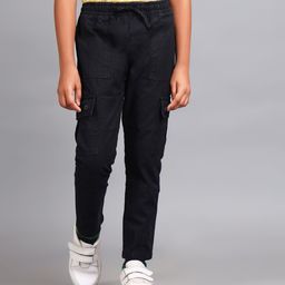 Zion Canvas Solid Cargo Pants - Black-image-22
