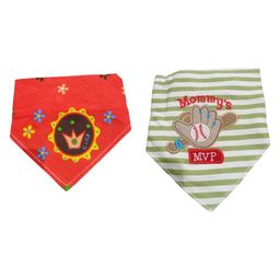 Chinmay Kids Reusable Baby Bibs Two Layered Cute Prints Edges Assorted Color Pack of 2  (Red-Green)-image-46
