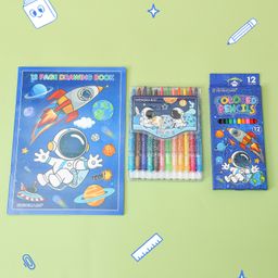 Space Theme Colouring Activity Kit - Blue-22