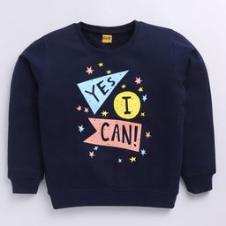 Kidcity Full Sleeves Typography Printed Sweatshirt - Navy Blue-image-61