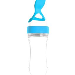 Numum Silicone Squeezy Food Feeder Spoon - Blue (Color and design may vary)-image-30