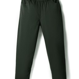 Kookie Kids Cotton Woven Full Length Solid Colour Lounge Pant - Olive Green-image-86