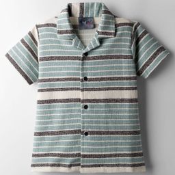 Dapper Dudes Half Sleeves Striped Shirt - Green-picture-37