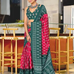 LeeliPeeri Designer Batik Ready to Wear Block Print Saree-picture-11