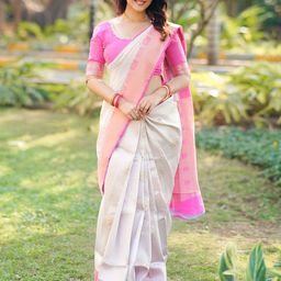 zinzraa Woven Design Zari Pure Silk Kanjeevaram Saree-image-45