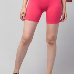 CKARFE Women Pack Of 2 Skinny Fit Mid Rise Cycling Sports Shorts-picture-18