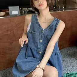 StyleCast Women Denim A-Line Mini Dress-picture-27