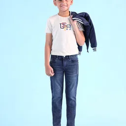 U.S. Polo Assn. Kids Boys Slim Fit Mid-Rise Light Fade Stretchable Jeans-picture-23