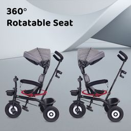 R for Rabbit Tiny Toes T40 Plus Tricycle - Grey & Black image 3