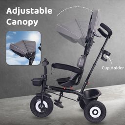 R for Rabbit Tiny Toes T40 Plus Tricycle - Grey & Black image 4