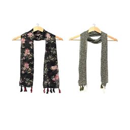 StoleVilla Multicoloured Floral Chiffon Stoles-image-32