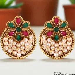 VIVASTRI Women Gold-Plated Alloy Earrings-picture-14
