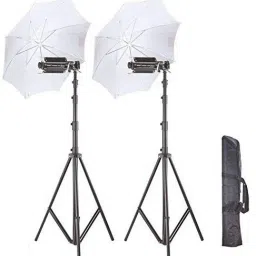 WON Pair of Porta Umbrella Video Light for Still Video Photography Portable Studio Kit White Reflector Umbrella-28