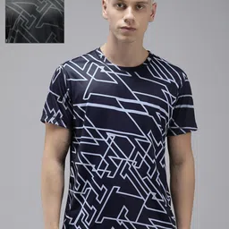 Van Heusen Men Abstract Printed Reversible 2 In 1 T-shirt-picture-3