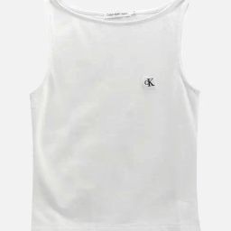 Calvin Klein Girls Bright White Ck Logo Print T-Shirt-picture-25