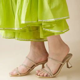 Rocia by Regal Women's Golden Casual Stilettos-image-56