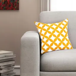 SEJ by Nisha Gupta Yellow & White Cushion Covers - Set of 1-picture-16