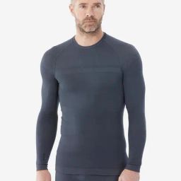 Wedze By Decathlon Pebble Grey Skinny Fit Sports T-Shirt-image-53