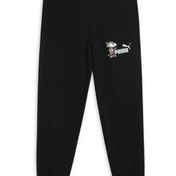 Puma Kids Black Printed Regular Fit Trackpants-image-33
