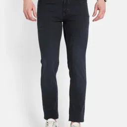 Octave Navy Cotton Slim Fit Jeans-image-80