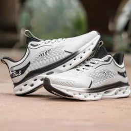 Red Tape Men's Flow+ Black & White Walking Shoes-image-41