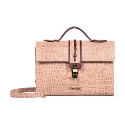 Hidesign EOSS Pink Animal Effect Small Leather Cross Body Bag-image-78
