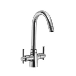PLUMBER NETTO Centre Hole (One Hole) Basin Mixer with 450 mm Long Flexible Connector, NTO-5102-32