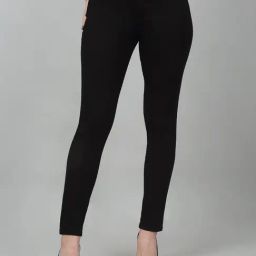Cantabil Black Denim Skinny Fit Mid Rise Stretchable Jeans-image-49