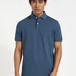 Tommy Hilfiger Aegean Sea Cotton Regular Fit Polo T-Shirt-image-54