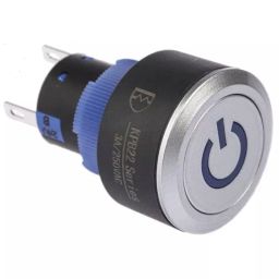 RS PRO Illuminated Push Button Switch Momentary 22.2 mm Cutout SPDT Blue LED 250 V AC, 1758371-image-48