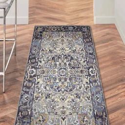 Obsessions Mauve Polyester Medallion Neo Classical Bedside Runner-22