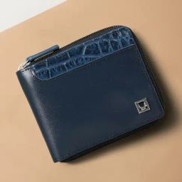 Hidesign EOSS Blue Animal Effect Small Leather Zip Around Wallet-image-15