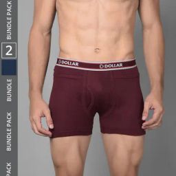 Dollar Bigboss Assorted Cotton Regular Fit Trunks - Pack Of 2-image-85