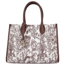 Magnolia Coffee Printed Large Satchel-picture-39