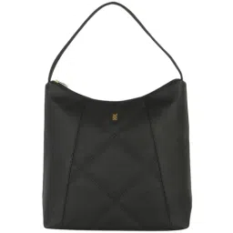 Baggit Black Solid Medium Hobo Handbag-8