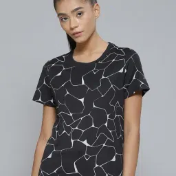 ALCIS Black Abstract Print Sports T-shirt-image-31
