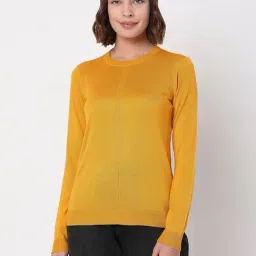 Vero Moda Yellow Regular Fit Sweater-image-62