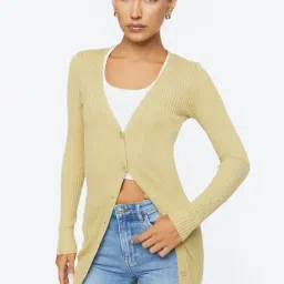 Forever 21 Beige Full Sleeves Cardigan-picture-18
