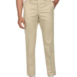 Arrow Beige Regular Fit Trousers-picture-32