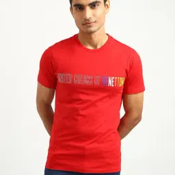 United Colors of Benetton Red Regular Fit Crew T-Shirt-picture-15