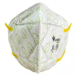 Venus V-Shwas Natural Textile Elastic & Inisde Cotton Fabric ISI Approved White Face Mask Free Size (Pack of 8)-31