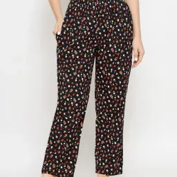 Clovia Black Printed Pyjamas-picture-43
