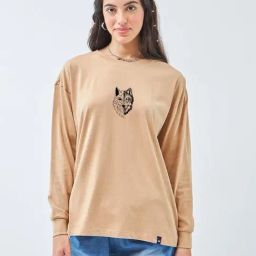 Bewakoof Brown Print Cotton Relaxed Fit T-Shirt-image-47