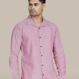 DIVISIVE Men Solid Spread Collar Cotton Casual Shirt-picture-5