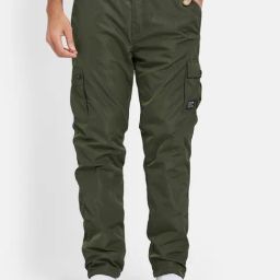 Octave Olive Cotton Regular Fit Trackpants-picture-28