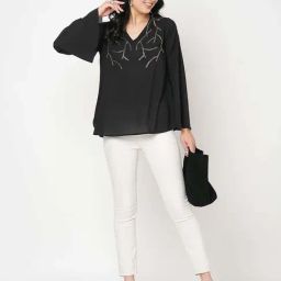 MISH Black Embellished Top-image-13