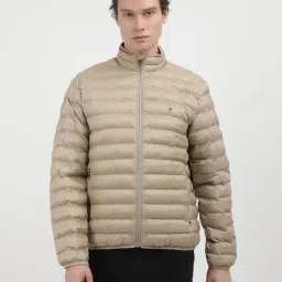 Tommy Hilfiger Khaki Regular Fit Quilted Jacket-image-67