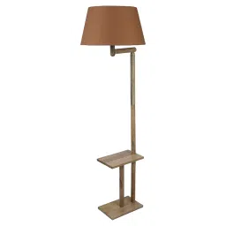 Tucasa SHS-154 Mango Wood Cotton B-22 Floor Lamp 61 Inch (Brown)-image-41