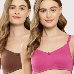 Leading Lady Brown & Magenta Solid T-Shirt Bra - Pack of 2-picture-15