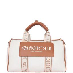 Magnolia Beige Signature Barrel Duffle Bag-14